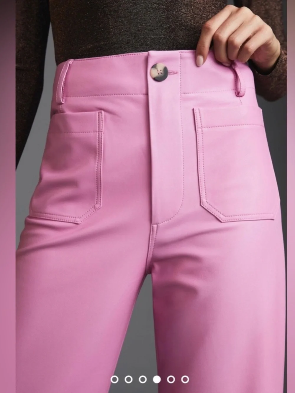 NWOT Anthropologie Maeve Colette Faux-Leather Cropped Pant